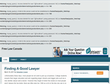Tablet Screenshot of freelaw.ca